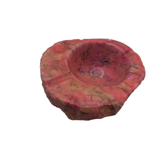 Genuine Alabaster Ashtray Made in Italy. Hand Carved Heavy Ashtray. - Picture 7 of 10